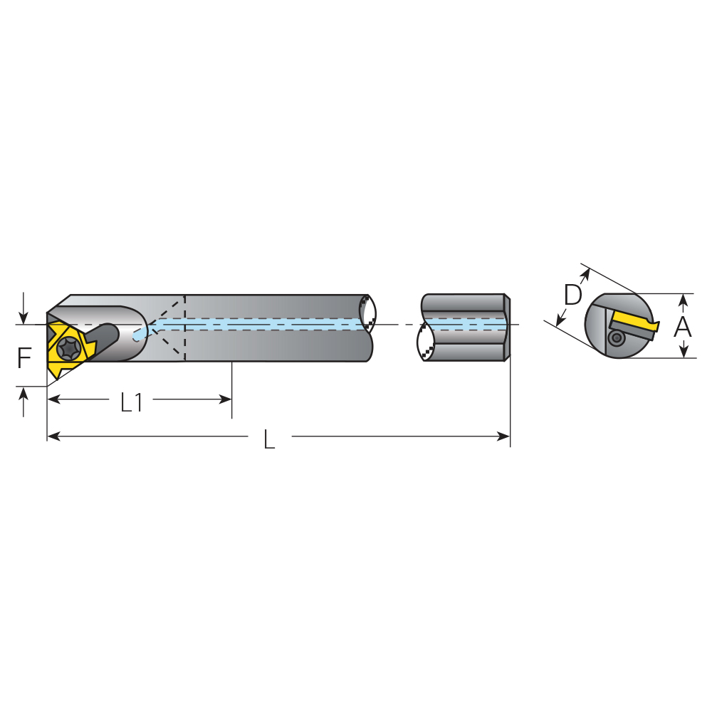 Thread Turning Carbide Shank Holders IN RH Shank Diameter 12 (mm